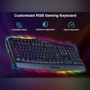 Red Dragon Back Lit Gaming Keyboard -Missing Dongle/Tested